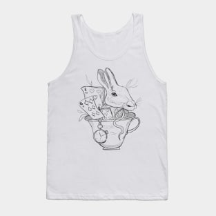 The white Rabbit in a mug Tank Top